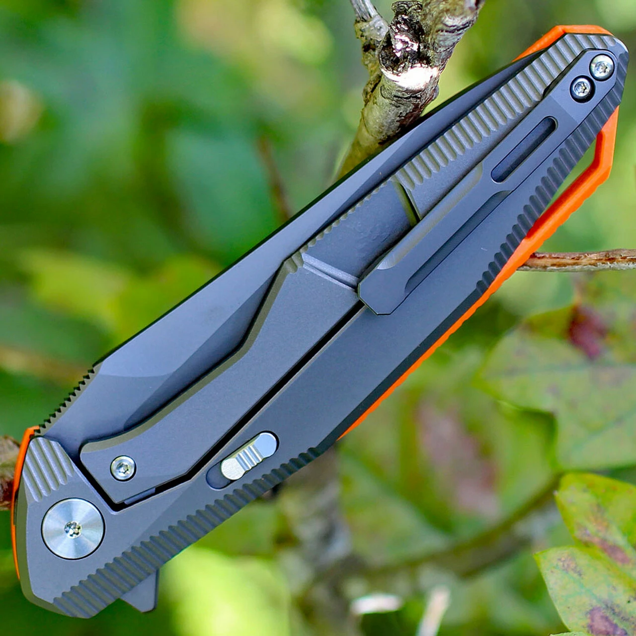 Wholesale 🎉 Rike Knife 801GO Kwaiken Framelock Titanium/Orange G10, 3.74 in 154CM Plain Blade 👍 4 Wholesale 🎉 Rike Knife 801GO Kwaiken Framelock Titanium/Orange G10, 3.74 in 154CM Plain Blade 👍 - Image 4