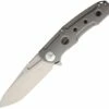 Wholesale 🔔 Rike Knife D9 Framelock, 3.74" CTS-204P Plain Blade, Gray Titanium Handle ⭐