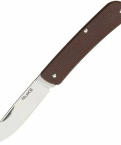 Coupon 🧨 Ruike L11-N Criterion Collection, 3.35" 12C27 Plain Blade, Brown G-10 Handle ❤️