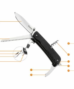 Flash Sale ⌛ Ruike LD32-B Trekker, 3.35" 12C27 Plain Blade, Black G-10 Handle 🧨 -Automatic Knives shop rkeld32b 1 26600.1566586060