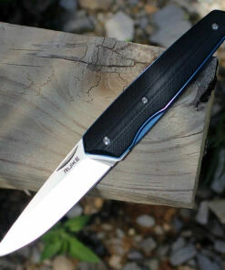 Coupon 😀 Ruike P848-B, 3.3" 14C28N Plain Blade, Black G-10 Handle 🎁