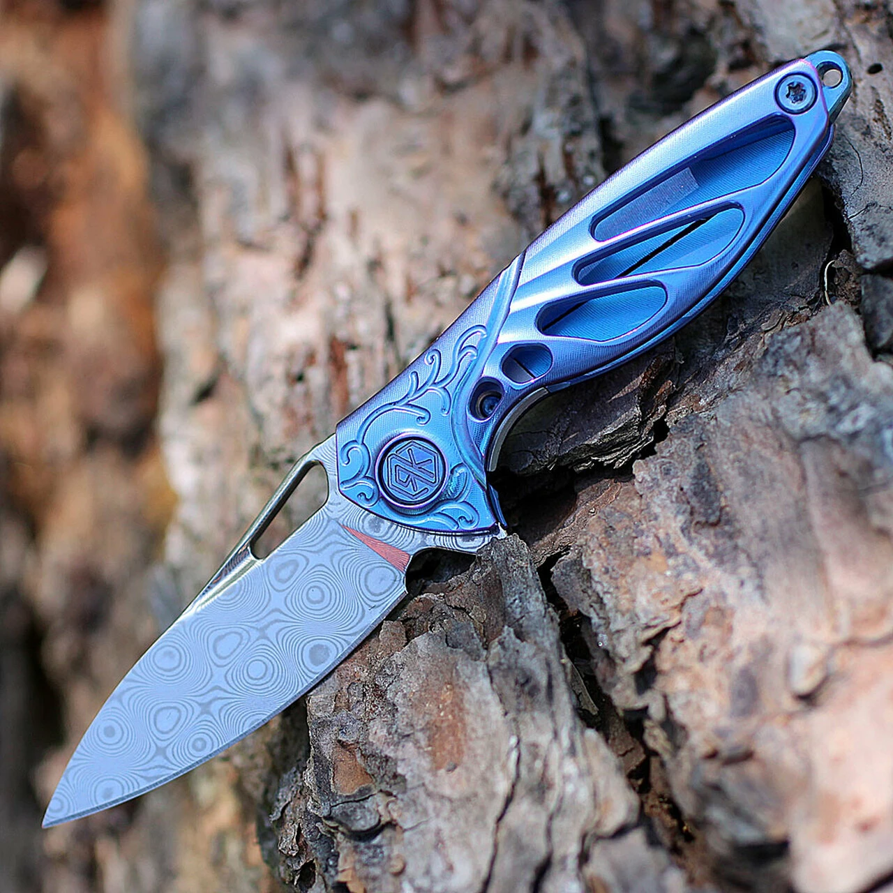 Top 10 β Rike Knife MINI Hummingbird Framelock, 1.57" Damascus Plain Blade, Blue Titanium Handle π 2 Top 10 β Rike Knife MINI Hummingbird Framelock, 1.57" Damascus Plain Blade, Blue Titanium Handle π - Image 2
