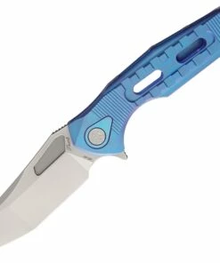 Discount 🧨 Rike Knife Thor3 Framelock, 3.75" M390 Tanto Blade, Blue Titanium Handle 👏