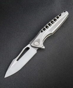 Promo 👍 Rike Knife THOR5PL Framelock, 3.75" M390 Plain Blade, Titanium Handle 👏