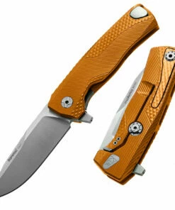 Budget 🔥 LionSteel ROK Aluminum-Orange ROKAOS, 3.27" M390 Satin Blade, Aluminum Handle ❤️