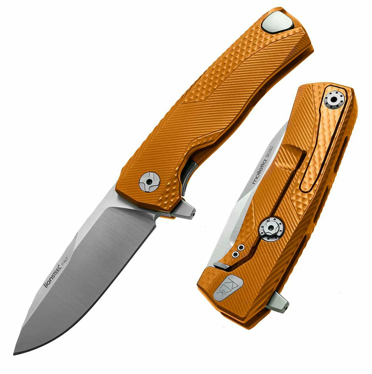 Budget 🔥 LionSteel ROK Aluminum-Orange ROKAOS, 3.27" M390 Satin Blade, Aluminum Handle ❤️ 1 Budget 🔥 LionSteel ROK Aluminum-Orange ROKAOS, 3.27" M390 Satin Blade, Aluminum Handle ❤️