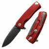 Coupon 😀 LionSteel ROK Aluminum-Red ROKARB, 3.27" M390 Black Blade, Aluminum Handle 🎉