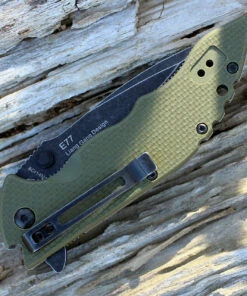 Discount 🎁 Real Steel 5113 E77, 3.23" 8Cr14MoV Plain Blade, OD Green Checkered G-10 Handle 🌟 -Automatic Knives shop rs5113.3 55000.1566585970