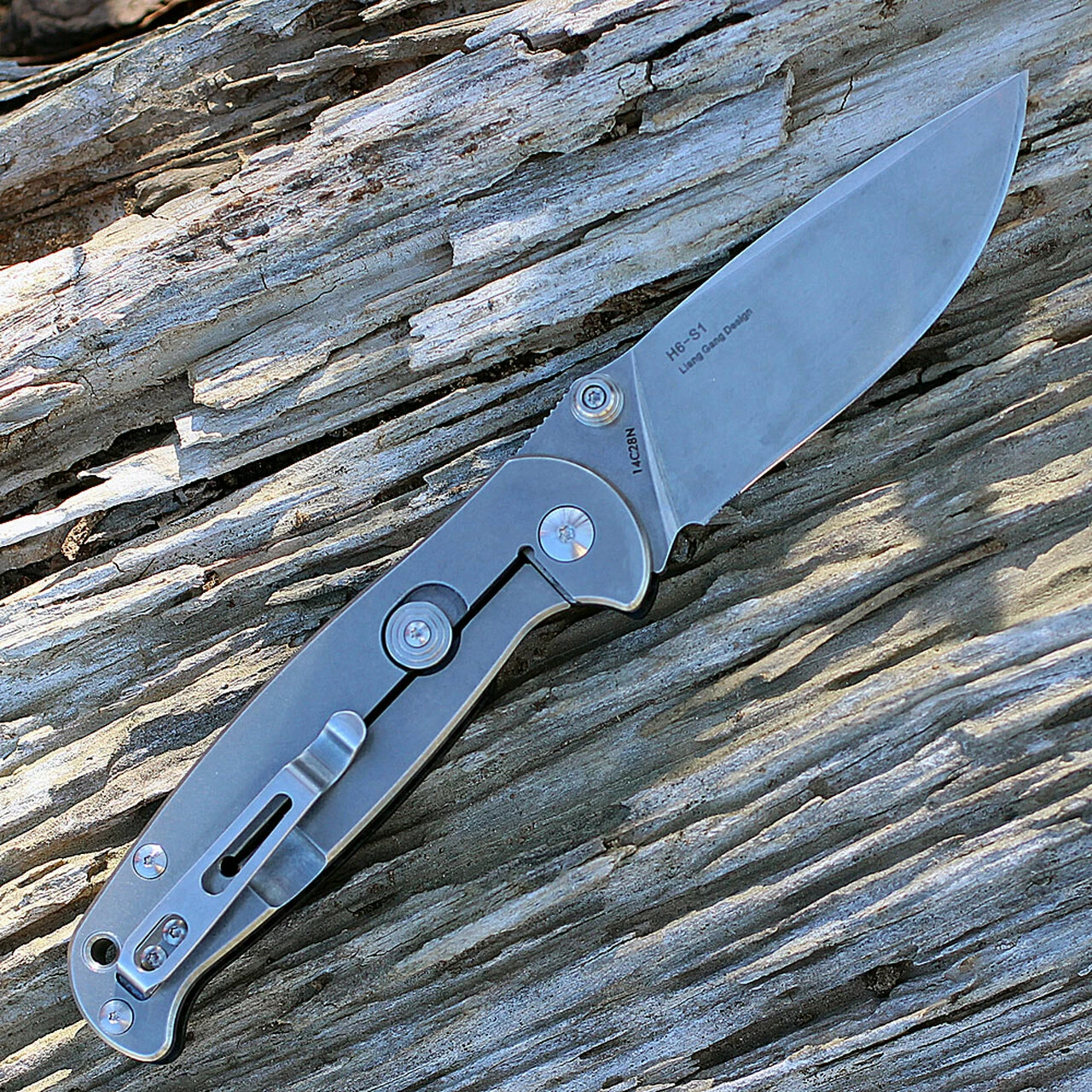 Outlet 🔥 Real Steel 7774 H6-S1, 3.4" 14C28N Plain Blade, Carbon Fiber Front/Stainless Back Handle 🛒 2 Outlet 🔥 Real Steel 7774 H6-S1, 3.4" 14C28N Plain Blade, Carbon Fiber Front/Stainless Back Handle 🛒 - Image 2