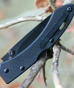 Flash Sale 👏 SALEH Knives BKB, 3.5" N690Co Plain Blade, Black G-10 Handle 🎁 -Automatic Knives shop salbkb.2 81843.1566586014