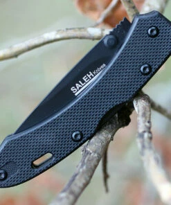 Flash Sale 👏 SALEH Knives BKB, 3.5" N690Co Plain Blade, Black G-10 Handle 🎁 -Automatic Knives shop salbkb.3 59705.1566586013