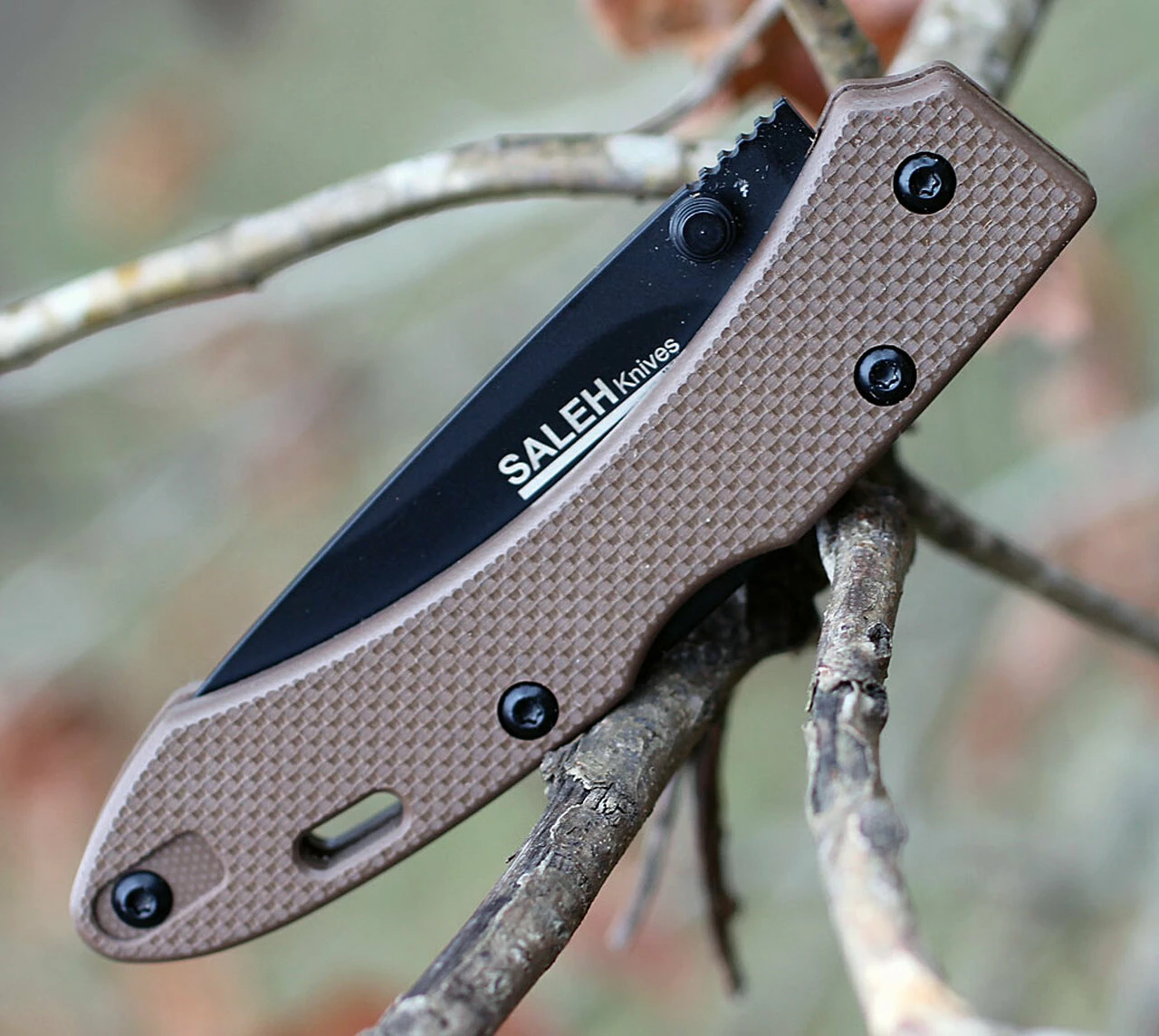 Coupon 🔔 SALEH Knives SNB, 3.5" N690Co Black Plain Blade,Desert Tan G-10 Handle 😀 4 Coupon 🔔 SALEH Knives SNB, 3.5" N690Co Black Plain Blade,Desert Tan G-10 Handle 😀 - Image 4