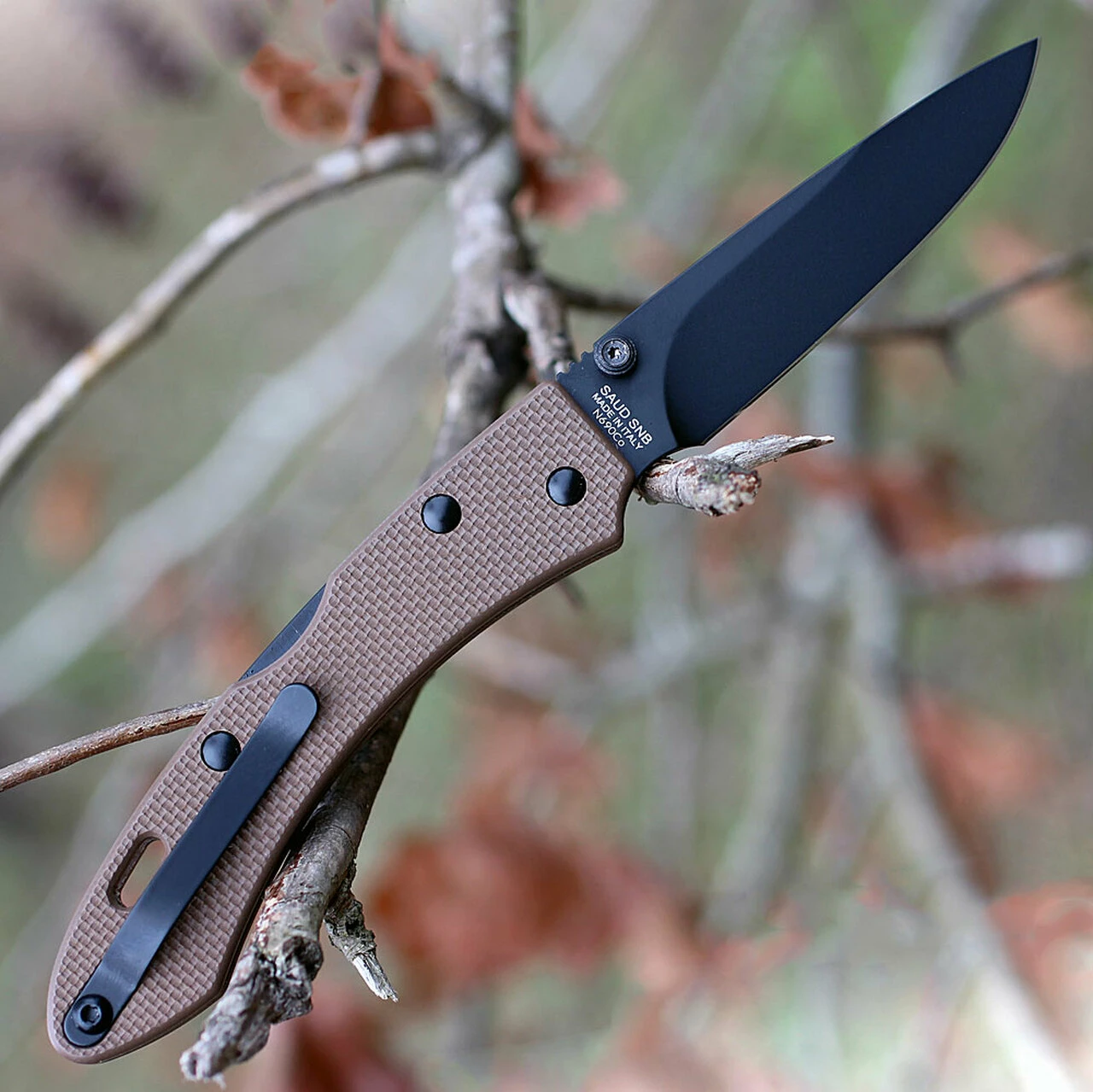 Coupon 🔔 SALEH Knives SNB, 3.5" N690Co Black Plain Blade,Desert Tan G-10 Handle 😀 2 Coupon 🔔 SALEH Knives SNB, 3.5" N690Co Black Plain Blade,Desert Tan G-10 Handle 😀 - Image 2