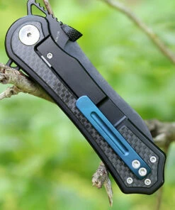 Cheapest 🛒 Krudo SNG247 DRASTIK Folder, 3.75" 9Cr18MoV Plain Edge, Stainless Handle w/Carbon Fiber Inserts 🔥 -Automatic Knives shop sng247.2 06426.1566585990