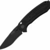 Deals 🤩 SOG BA1001BX Banner Button Lock Folder, 3.5" S35VN Black Drop Point Plain Blade, Black Aluminum Handle ❤️