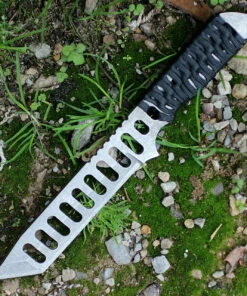 Best Sale 🎉 Schwartz Tactical 16T Endurance Tanto, 5.25" Titanium Blade, Black Cord-wrapped Handle 🧨