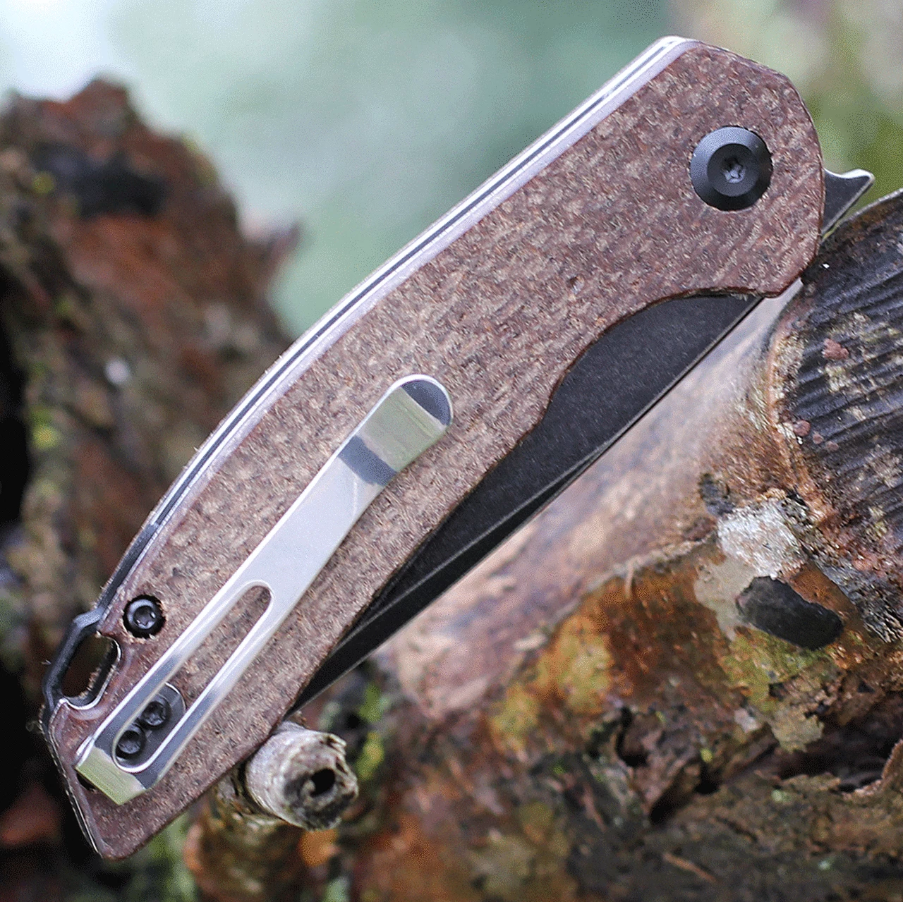 Coupon ⌛ Kansept Knives Kansept Mini Accipiter Front Flipper - Brown Micarta (3" 154CM Blk SW) T2007A3 😍 4 Coupon ⌛ Kansept Knives Kansept Mini Accipiter Front Flipper - Brown Micarta (3" 154CM Blk SW) T2007A3 😍 - Image 4