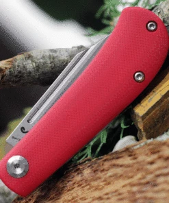 Cheap 🔥 Kansept Knives KT2026S2 Swan Bevy Slip Joint, 2.45" 154CM Satin Plain Blade, Red G-10 Handle 😍 -Automatic Knives shop t2026s2.2 55521.1618861553