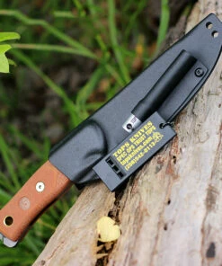Best Sale 😀 TOPS BROS-01C B.O.B. Fieldcraft CAMO, 4.75" 1095 Camo Plain Blade, Tan Micarta Handle-Kydex Sheath ⭐ -Automatic Knives shop tpbros01c.5 87053.1566586283