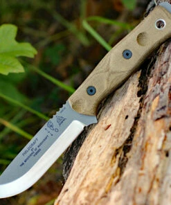 New 🔔 TOPS BROS154GCM B.O.B. Fieldcraft, 4.75" 154CM Plain Blade, Green Canvas Micarta Handle-Kydex Sheath ✨