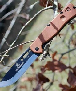 Best Pirce 🔥 TOPS FCF01 Fieldcraft Folder, 4.38" 1095 Plain Blade, Tan Canvas Micarta Handle 🧨