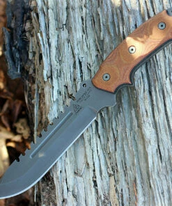 Flash Sale ⭐ TOPS SE107CDC Steel Eagle Delta Class, 7.6" 1095 Plain Blade, Tan Canvas Micarta Handle 👍