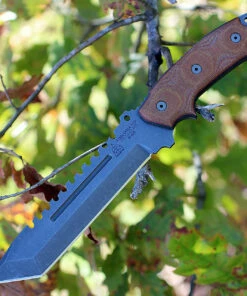 Budget ❤️ TOPS SE107DDC Steel Eagle Delta Class, 7.6" 1095 Tanto Blade, Tan Canvas Micarta Handle ✔️