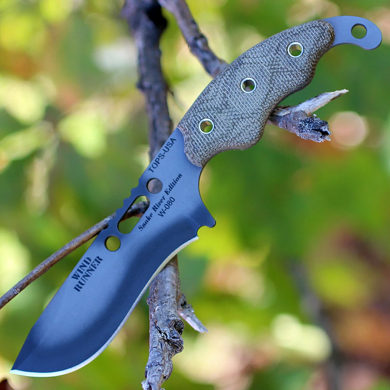 New ✨ TOPS WDRCMB Wind Runner SRE Combo, 1095 Plain Blades, Green Micarta Handles, Kydex Sheath ❤️ 5 New ✨ TOPS WDRCMB Wind Runner SRE Combo, 1095 Plain Blades, Green Micarta Handles, Kydex Sheath ❤️ - Image 5