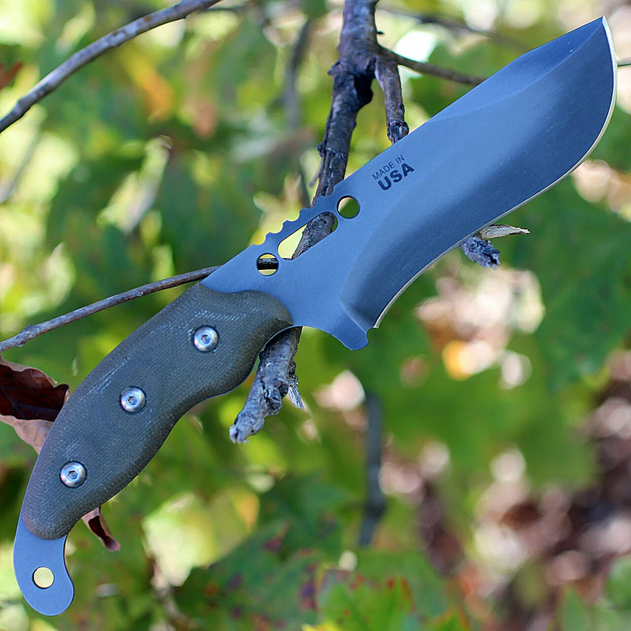 New ✨ TOPS WDRCMB Wind Runner SRE Combo, 1095 Plain Blades, Green Micarta Handles, Kydex Sheath ❤️ 4 New ✨ TOPS WDRCMB Wind Runner SRE Combo, 1095 Plain Blades, Green Micarta Handles, Kydex Sheath ❤️ - Image 4