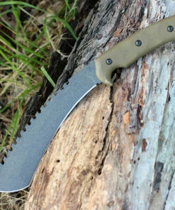 Best reviews of 🎉 Tops Tundra Trekker TDTK-01, 9" 1095 Carbon Steel, Green Canvas Micarta Handle ❤️