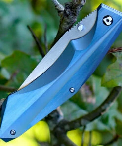 Hot Sale ✨ V Nives 30060 Ti-Sportster, 3.75" 154CM Plain Blade, Blue Titanium Handle 🎁 -Automatic Knives shop vni30060.jpg.3 28487.1566586027