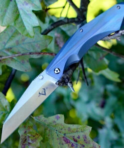 Hot Sale ✨ V Nives 30060 Ti-Sportster, 3.75" 154CM Plain Blade, Blue Titanium Handle 🎁