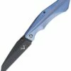 Cheapest 😀 V Nives 30077 Ti-Sportster, 3.75" Black 154CM Plain Blade, Blue Titanium Handle 🎁