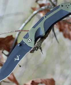 Best deal 🧨 V Nives 30176 Fractal Assist, 3.6" Black D2 Plain Blade, Black G-10, Green FRN Inlay Handle 🌟