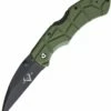 Buy ✔️ V Nives 30190 Rocky, 3.25" Black D2 Plain Blade, Green FRN Handle 🔥
