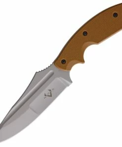 Top 10 ❤️ V Nives 30220 Frontier Survivor, 5" Gray D2 Plain Blade, Coyote Snow G-10 Handle 🎉