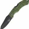Wholesale 🤩 V Nives 30312 Rocky 2, 3.25" Black D2 Plain Blade, Green FRN Handle ✔️