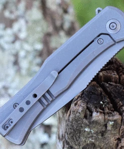 Hot Sale ⌛ We Knife Co. WE Knife Primoris Gray Ti (3.5" CPM 20CV Gray SW) 20047A-1 ⌛ -Automatic Knives shop we20047a 1.1 95314.1632325105