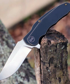 Outlet 🧨 WE Knife Co. Skreech, 2014A, 3.3" Satin Drop Point Blade, Antique Bronze Ti Handle 👍