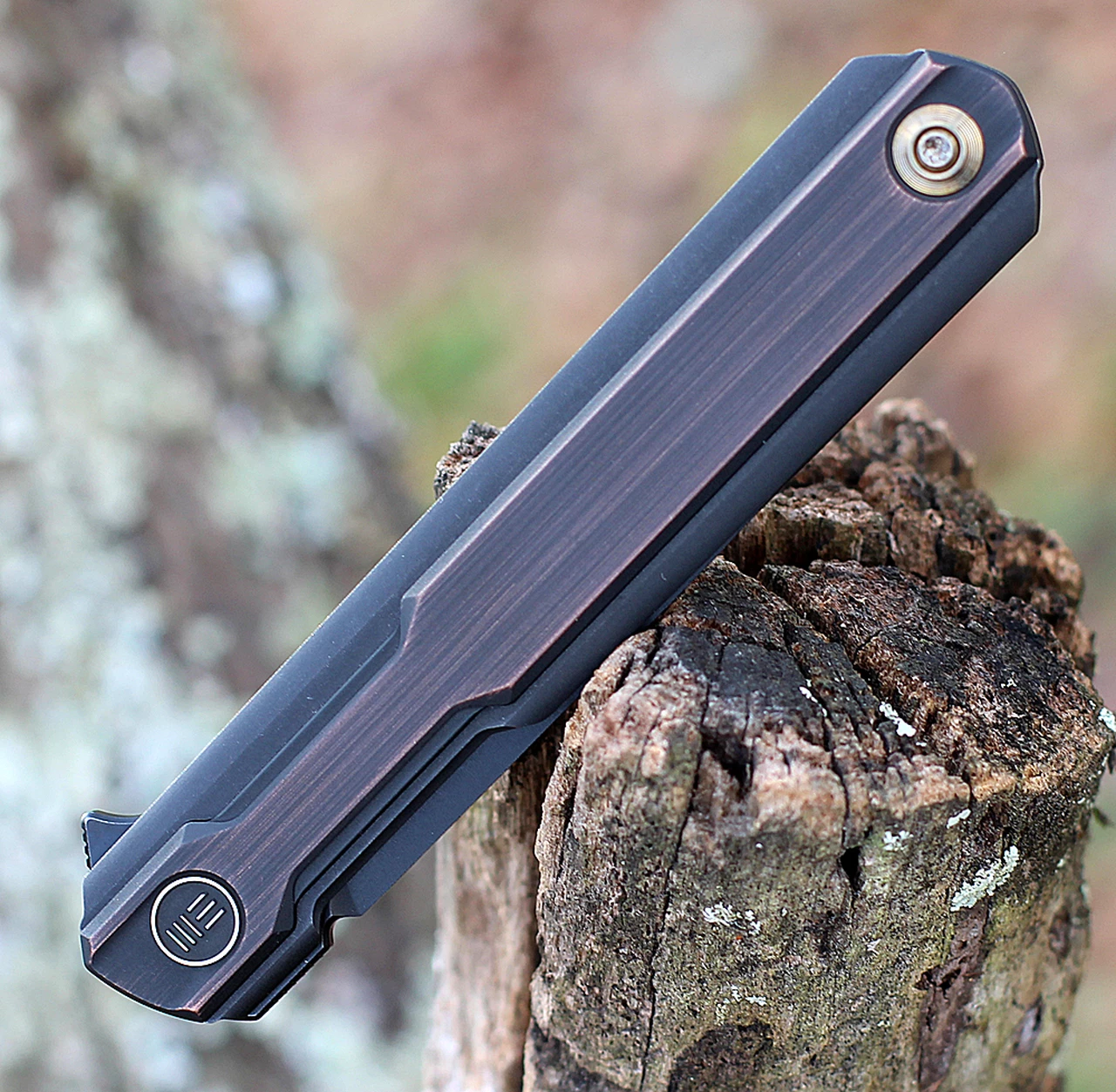 Best Sale ๐ WE Knife Co. Peer, 2015F, 3.5" CPM 20CV Black Stonewashed Blade, Black Hand Rubbed Copper Handle ๐ 3 Best Sale ๐ WE Knife Co. Peer, 2015F, 3.5" CPM 20CV Black Stonewashed Blade, Black Hand Rubbed Copper Handle ๐ - Image 3