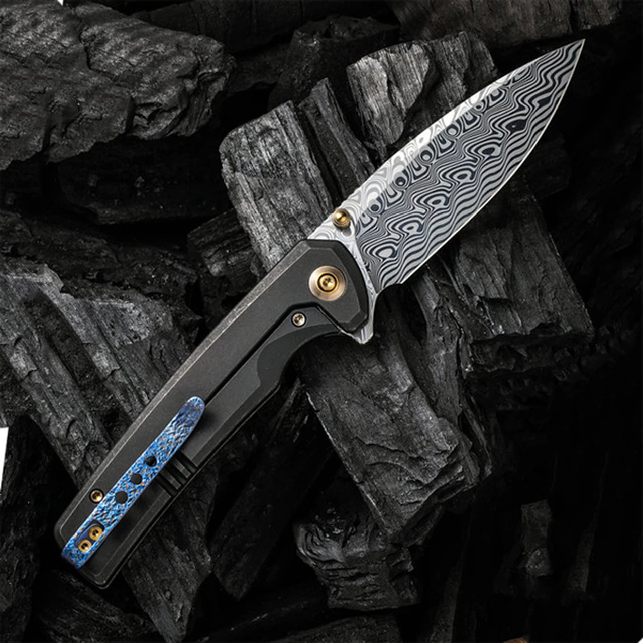 Deals 👍 We Knife Co. WE Knife Subjugator - Blk Ti (3.5" Hakkapella Damasteel) WE21014C-DS1 ✔️ 2 Deals 👍 We Knife Co. WE Knife Subjugator - Blk Ti (3.5" Hakkapella Damasteel) WE21014C-DS1 ✔️ - Image 2