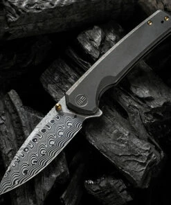 Deals 👍 We Knife Co. WE Knife Subjugator - Blk Ti (3.5" Hakkapella Damasteel) WE21014C-DS1 ✔️