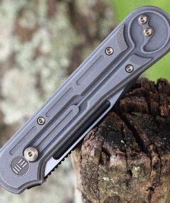 Best deal 👏 We Knife Co. We Knife Double Helix Folder 815E, 3.3" CPM S35VN Black Drop Point Plain Blade, Gray Titanium Handle ✨ -Automatic Knives shop we815e.3 30656.1627316762