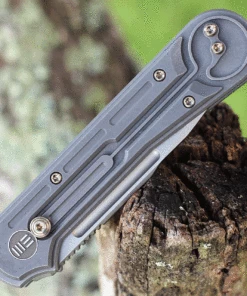 Flash Sale ⭐ We Knife Co. We Knife Double Helix Folder 815F, 3.3" CPM S35VN Stonewash Drop Point Plain Blade, Gray Titanium Handle 😍 -Automatic Knives shop we815f.3 73772.1627317153