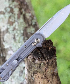 Flash Sale ⭐ We Knife Co. We Knife Double Helix Folder 815F, 3.3" CPM S35VN Stonewash Drop Point Plain Blade, Gray Titanium Handle 😍 -Automatic Knives shop we815f 04713.1627317153