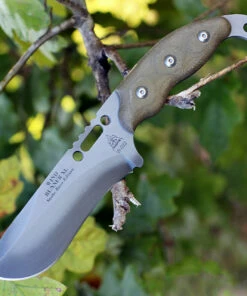 Best Sale 🔥 Tops WDRXL Wind Runner XL SRE, 5.25" 1095 Plain Blade, Green Canvas Micarta Handle ⭐