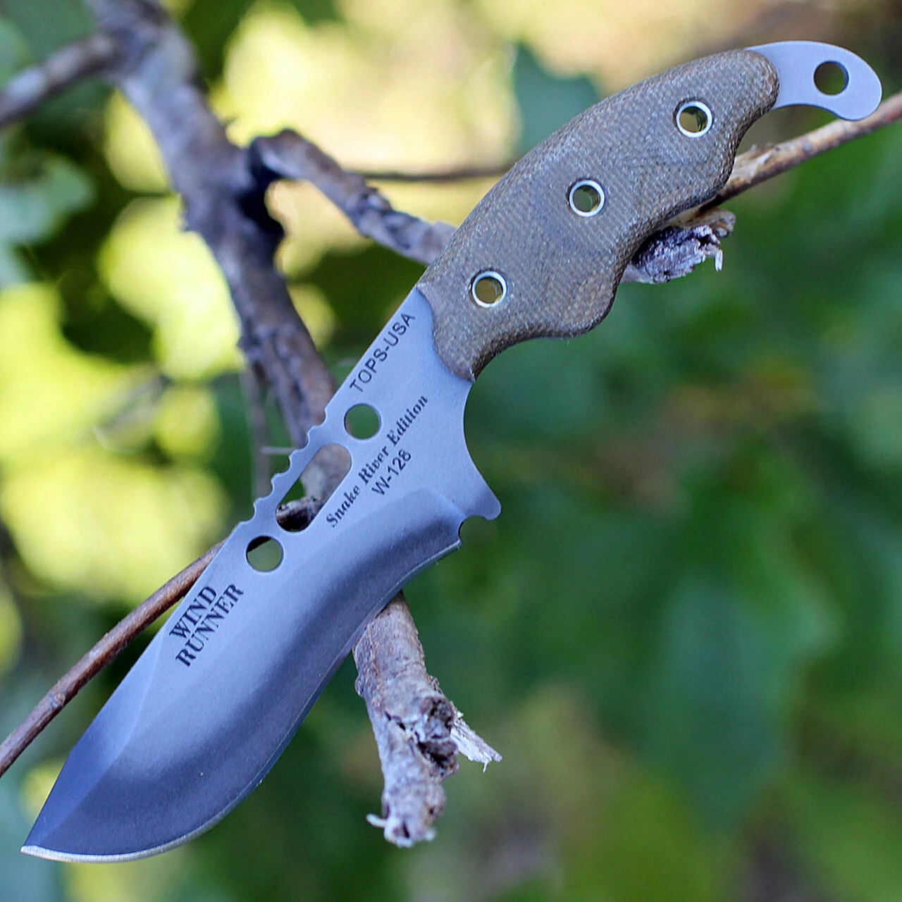 New ✨ TOPS WDRCMB Wind Runner SRE Combo, 1095 Plain Blades, Green Micarta Handles, Kydex Sheath ❤️ 3 New ✨ TOPS WDRCMB Wind Runner SRE Combo, 1095 Plain Blades, Green Micarta Handles, Kydex Sheath ❤️ - Image 3