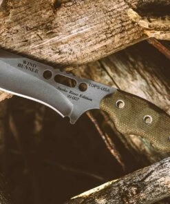 Discount 🛒 Tops WDR01 Wind Runner SRE, 3.5" 1095 Plain Blade, Green Canvas Micarta Handle ✔️ -Automatic Knives shop windrunnersre12 36518.1566585880