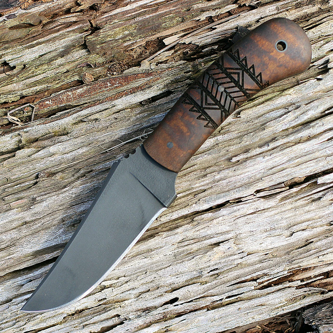 Discount 👏 Winkler Knives 019 Blue Ridge Hunter Maple Handle with Tribal Artwork 👏 1 Discount 👏 Winkler Knives 019 Blue Ridge Hunter Maple Handle with Tribal Artwork 👏