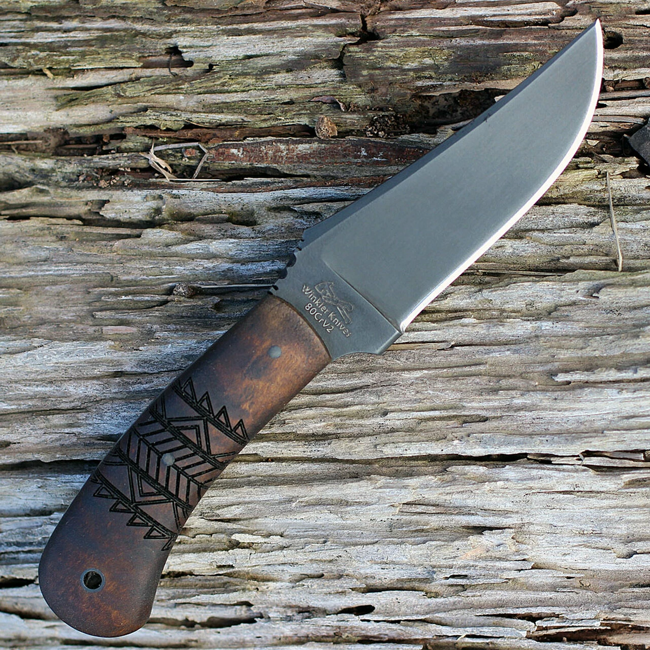 Discount 👏 Winkler Knives 019 Blue Ridge Hunter Maple Handle with Tribal Artwork 👏 2 Discount 👏 Winkler Knives 019 Blue Ridge Hunter Maple Handle with Tribal Artwork 👏 - Image 2